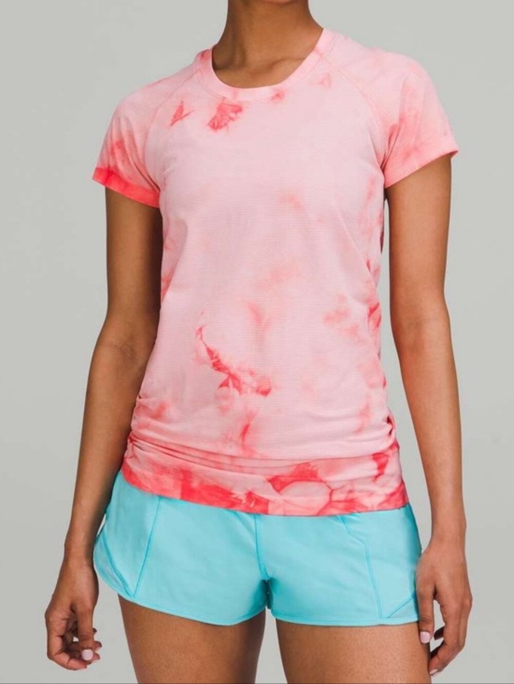 Lululemon Swiftly Tech Tee 2.0 raspberry cream marble dye